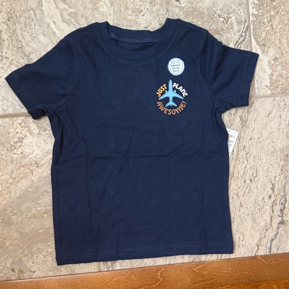 NWT Size 3T Garanimals Navy Blue "Just plane Awesome!"
